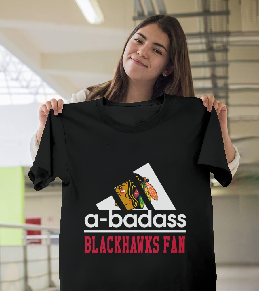 A-Badass Blackhawks Fan T-Shirt