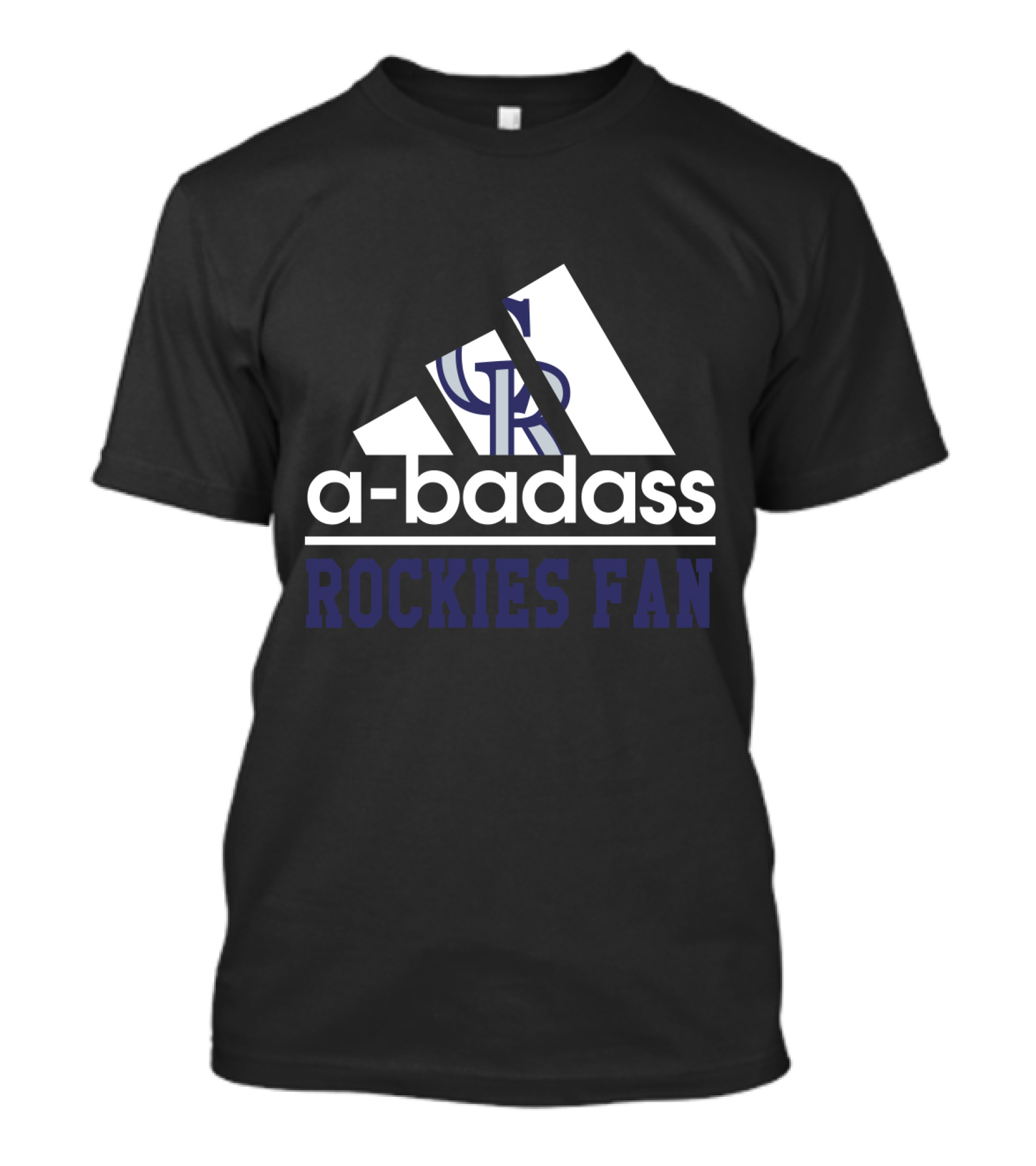 Colorado Rockies GR Logo A-Badass Rockies Fan T-Shirt