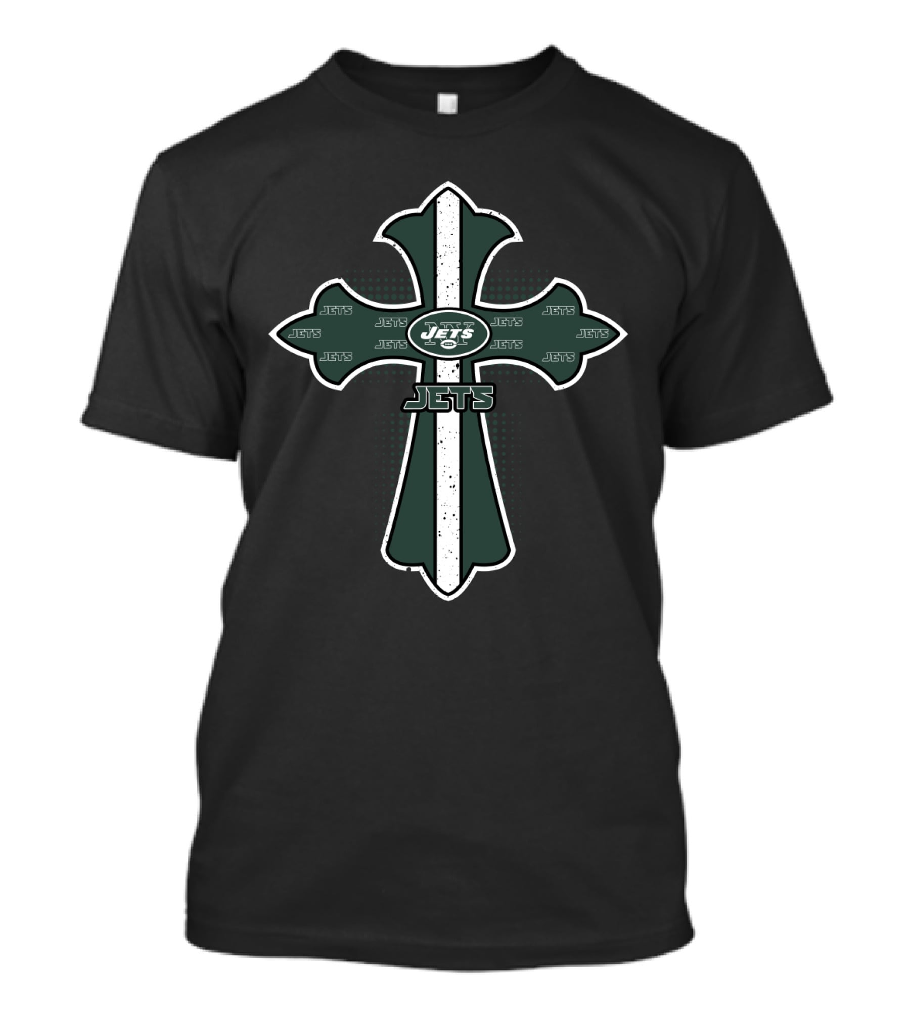 Cross Featuring New York Jets Logo And Fans T-Shirt