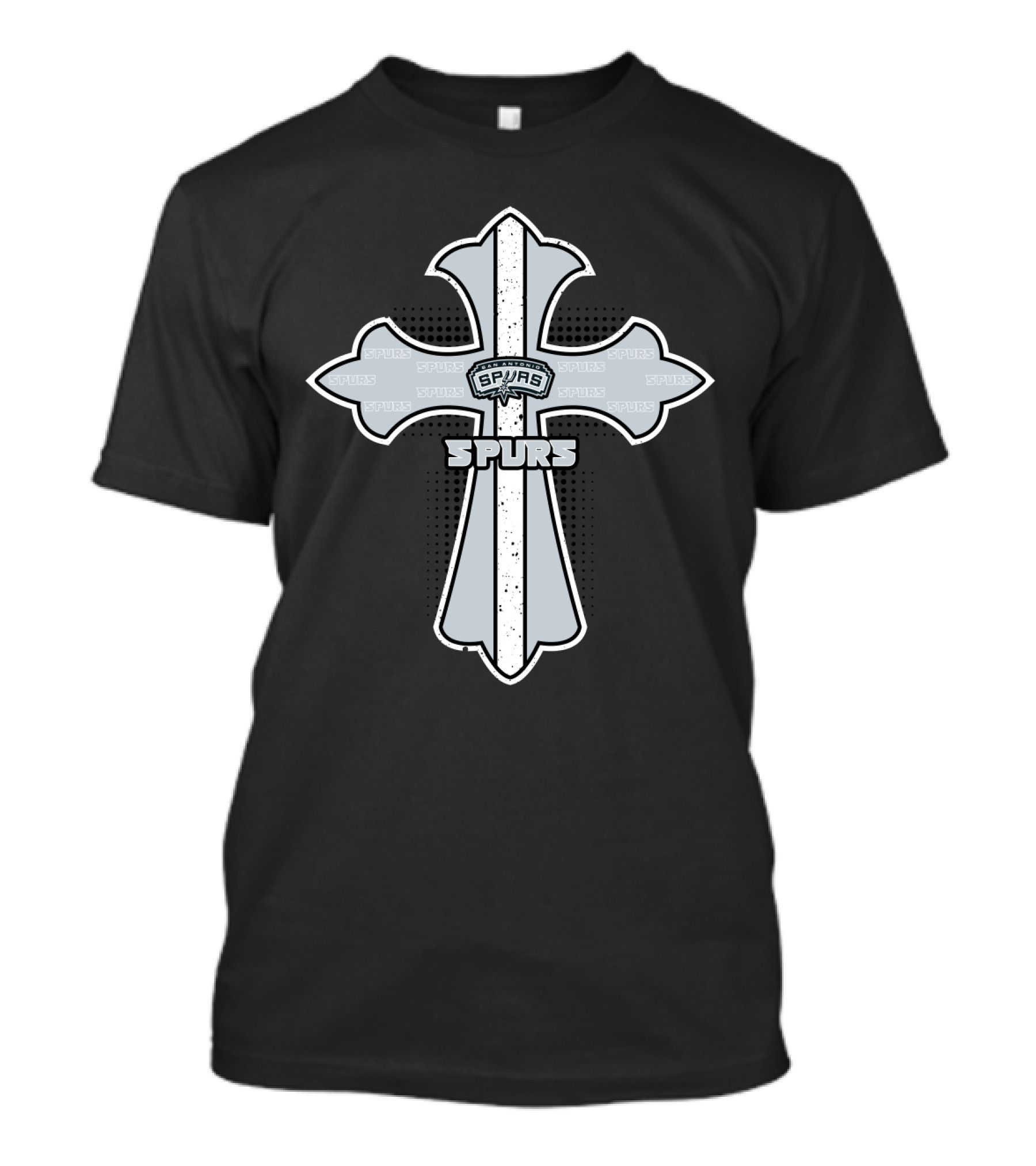 Cross Featuring Spurs For San Antonio Fans T-Shirt