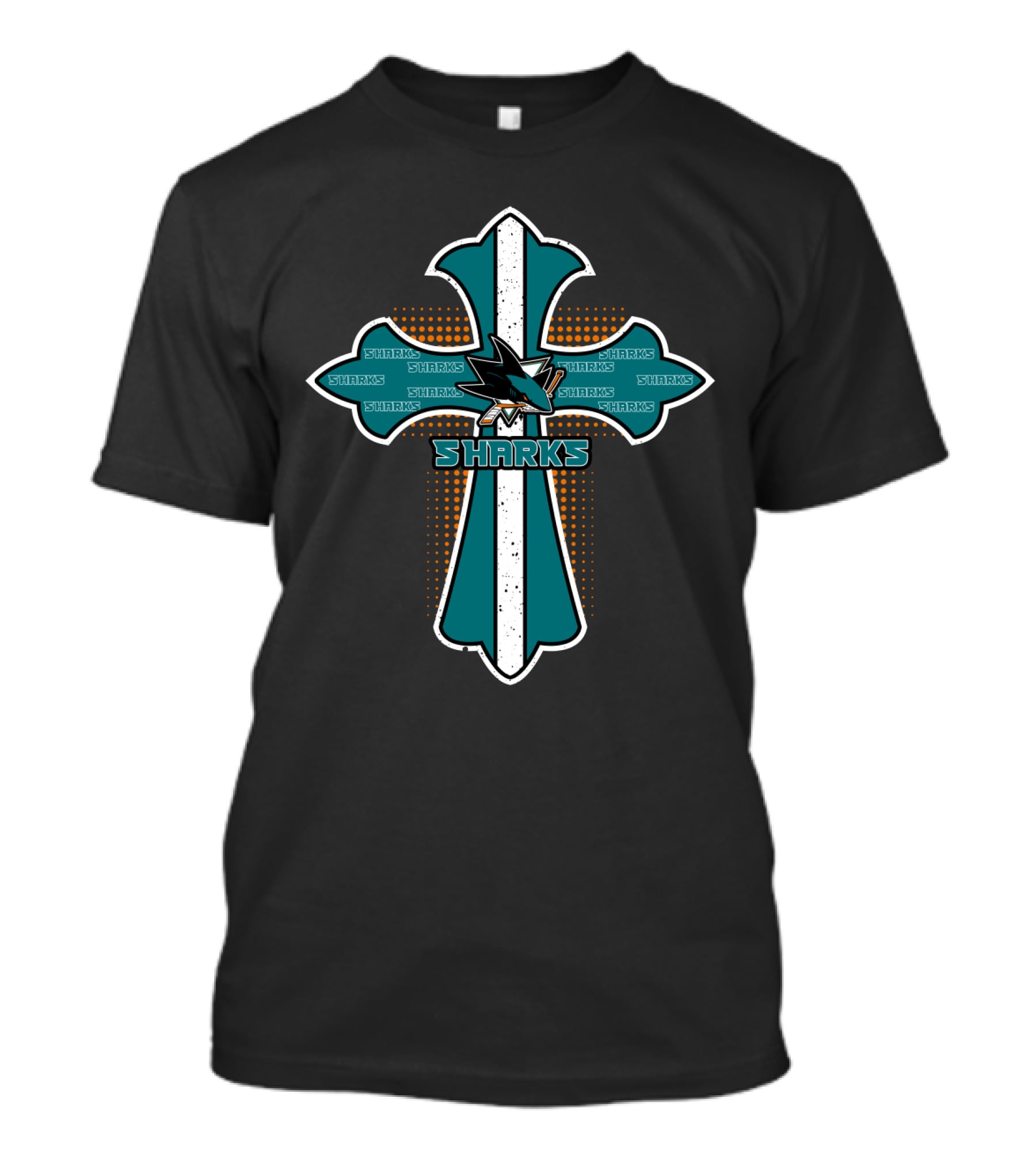 San Jose Sharks Cross For Jesus Fans Faithful T-Shirt