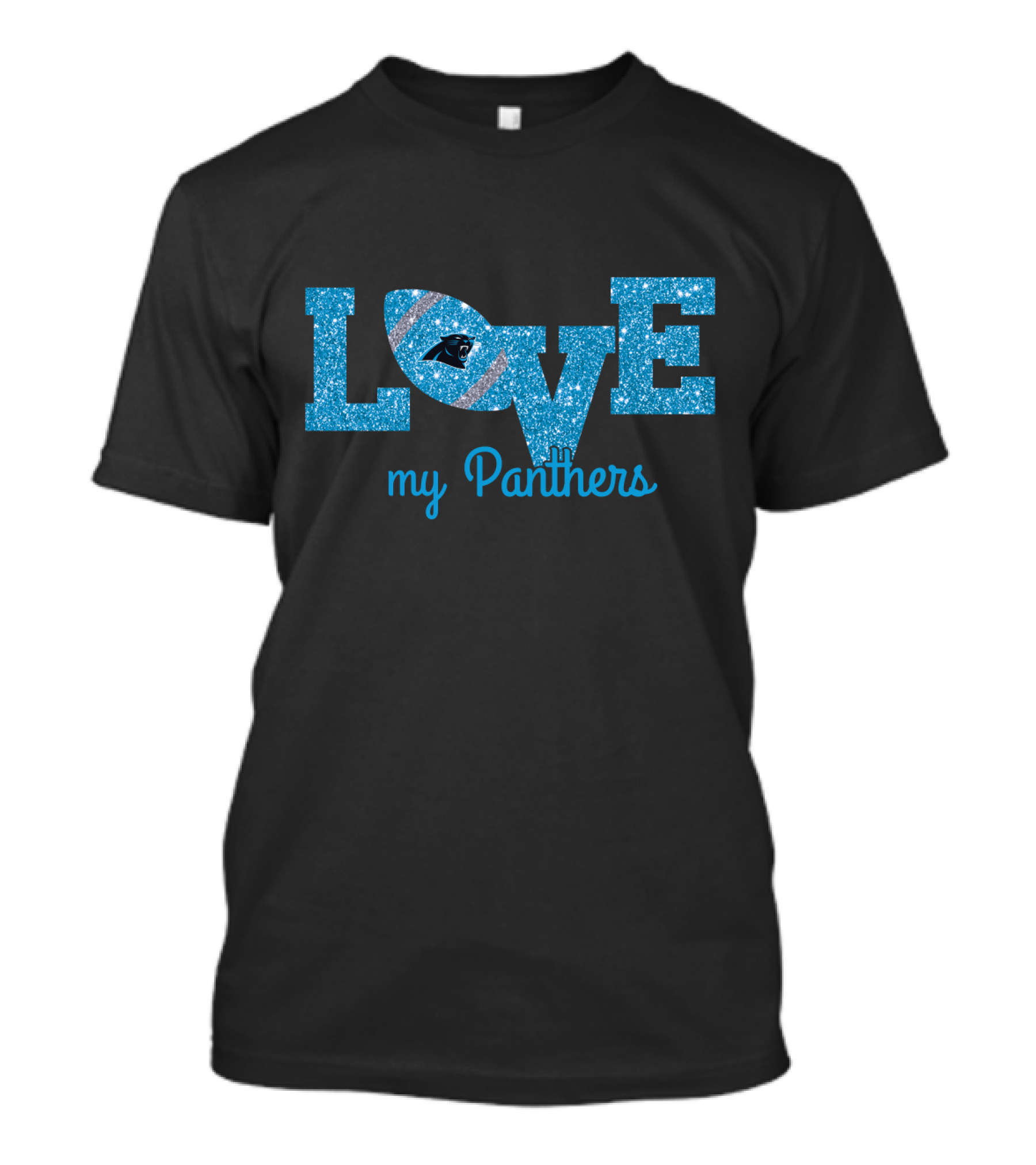 Sparkling Love My Panthers Football Fans T-Shirt