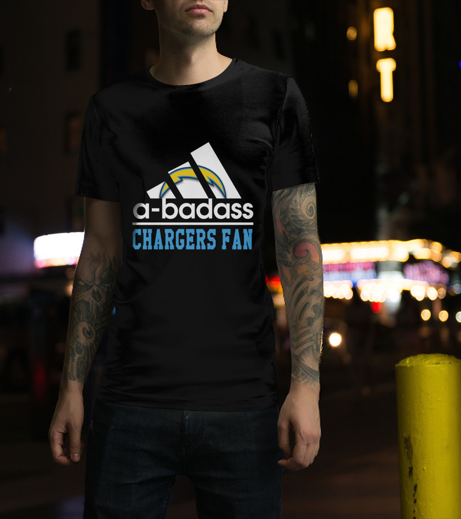 A-Badass Los Angeles Chargers Fan T-Shirt