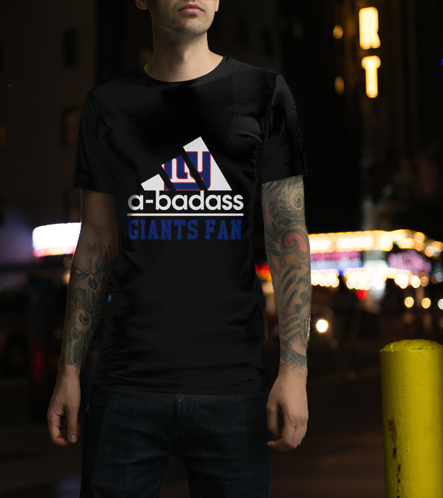 New York Giants A-Badass Giants Fan T-Shirt
