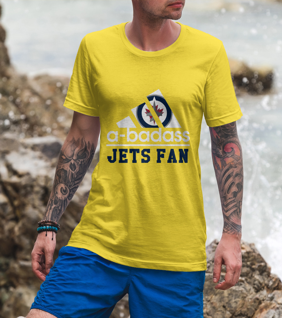 Jets Fan A-Badass Winnipeg Logo Cool T-Shirt
