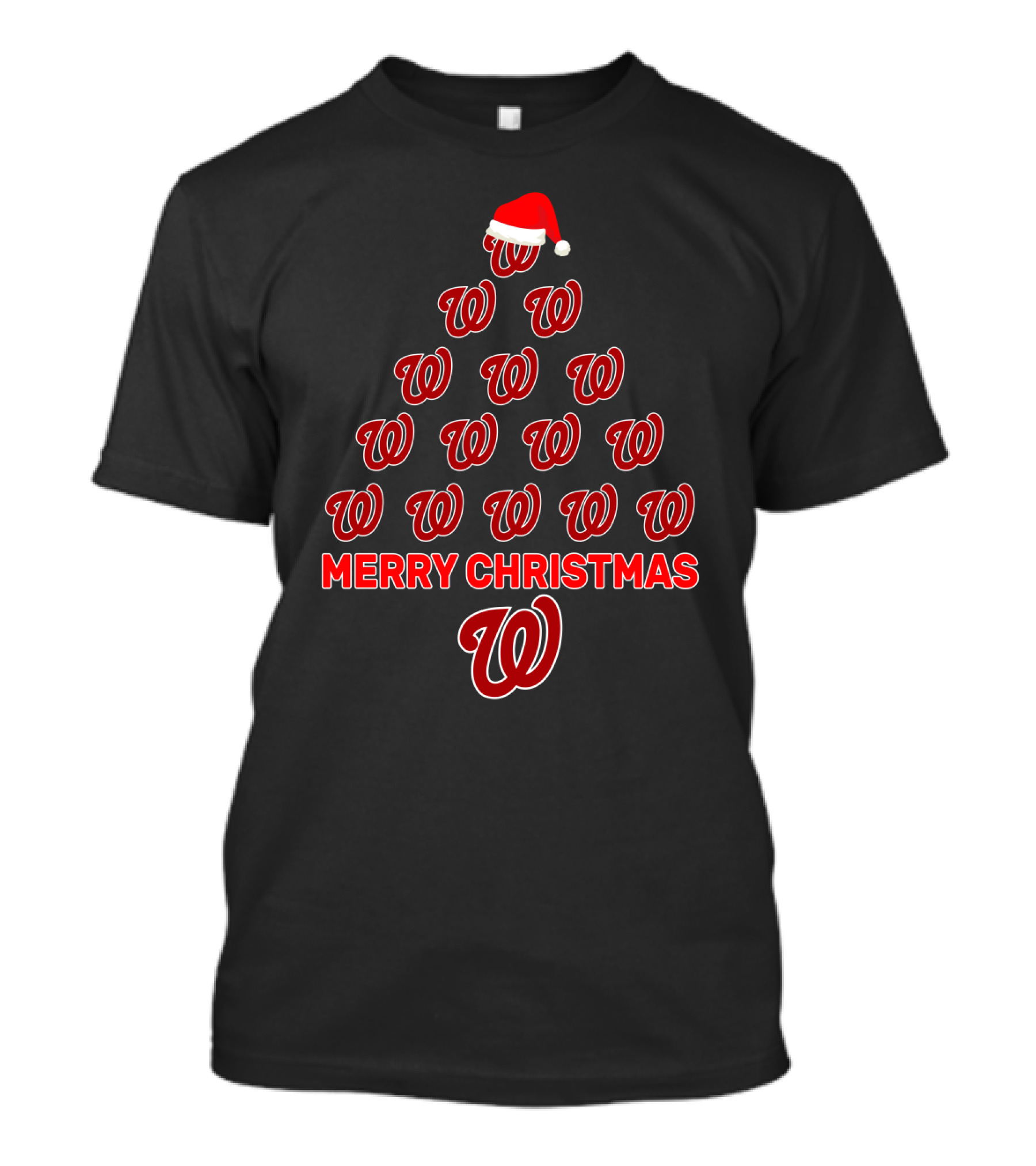 Merry Christmas Washington Nationals Holiday Tree T-Shirt