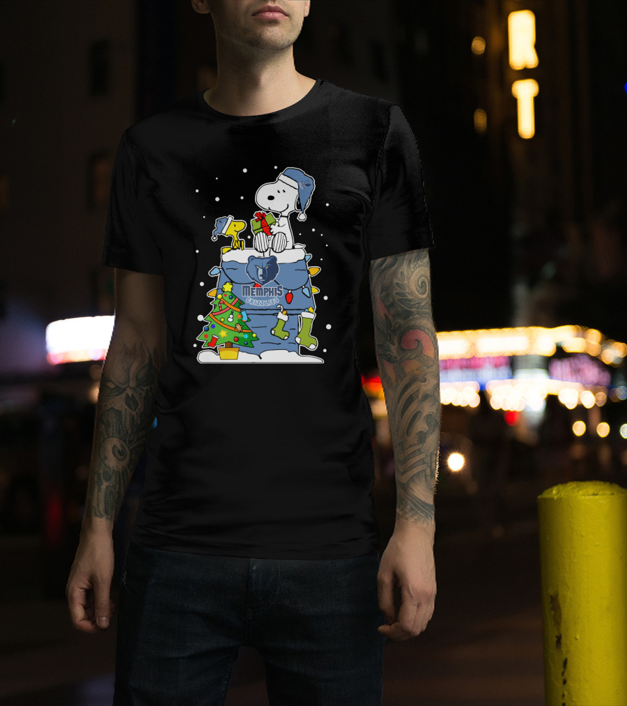 Memphis Grizzlies Snoopy Christmas Cheer T-Shirt