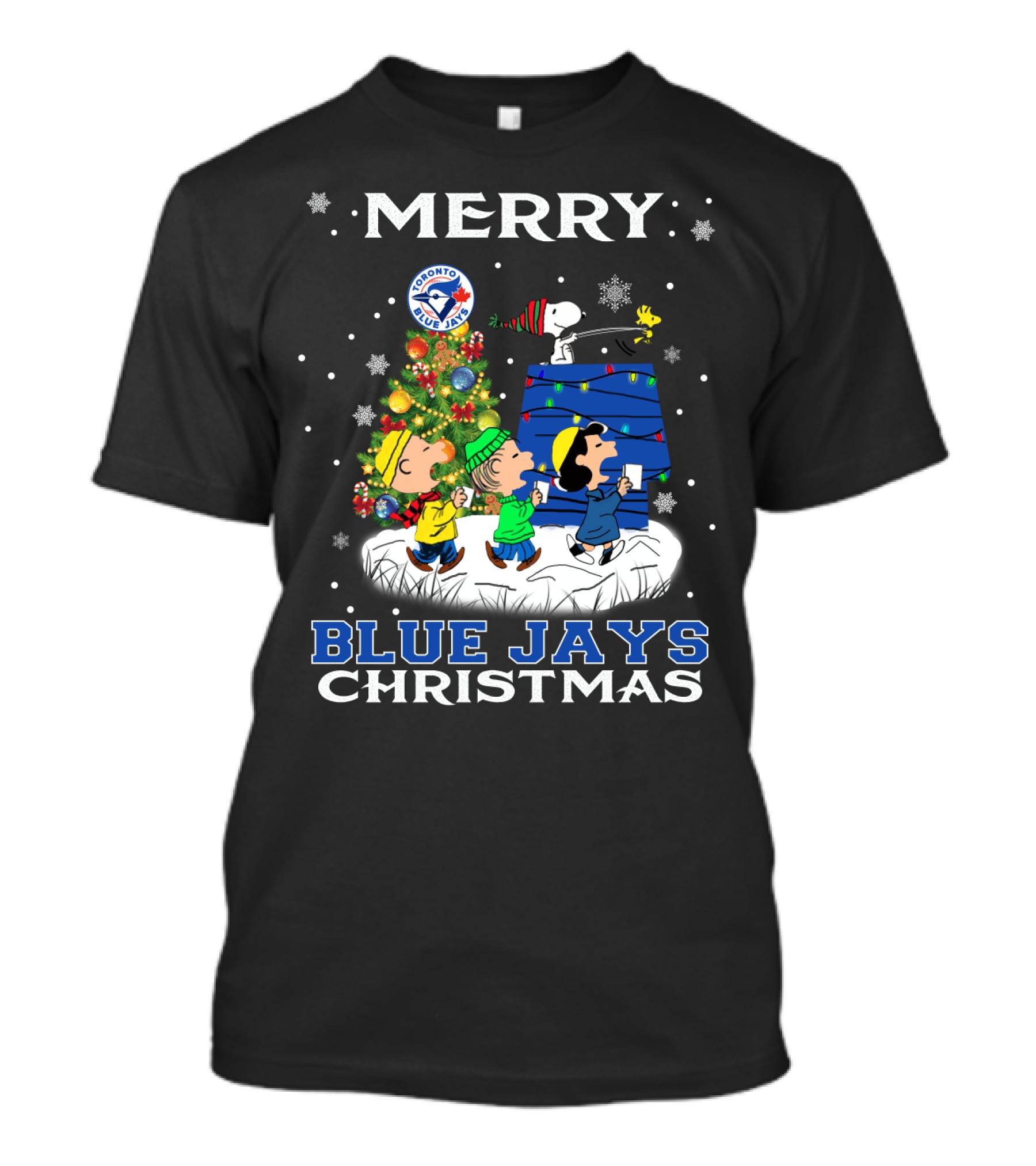 Merry Toronto Blue Jays Christmas Snoopy Fans T-Shirt