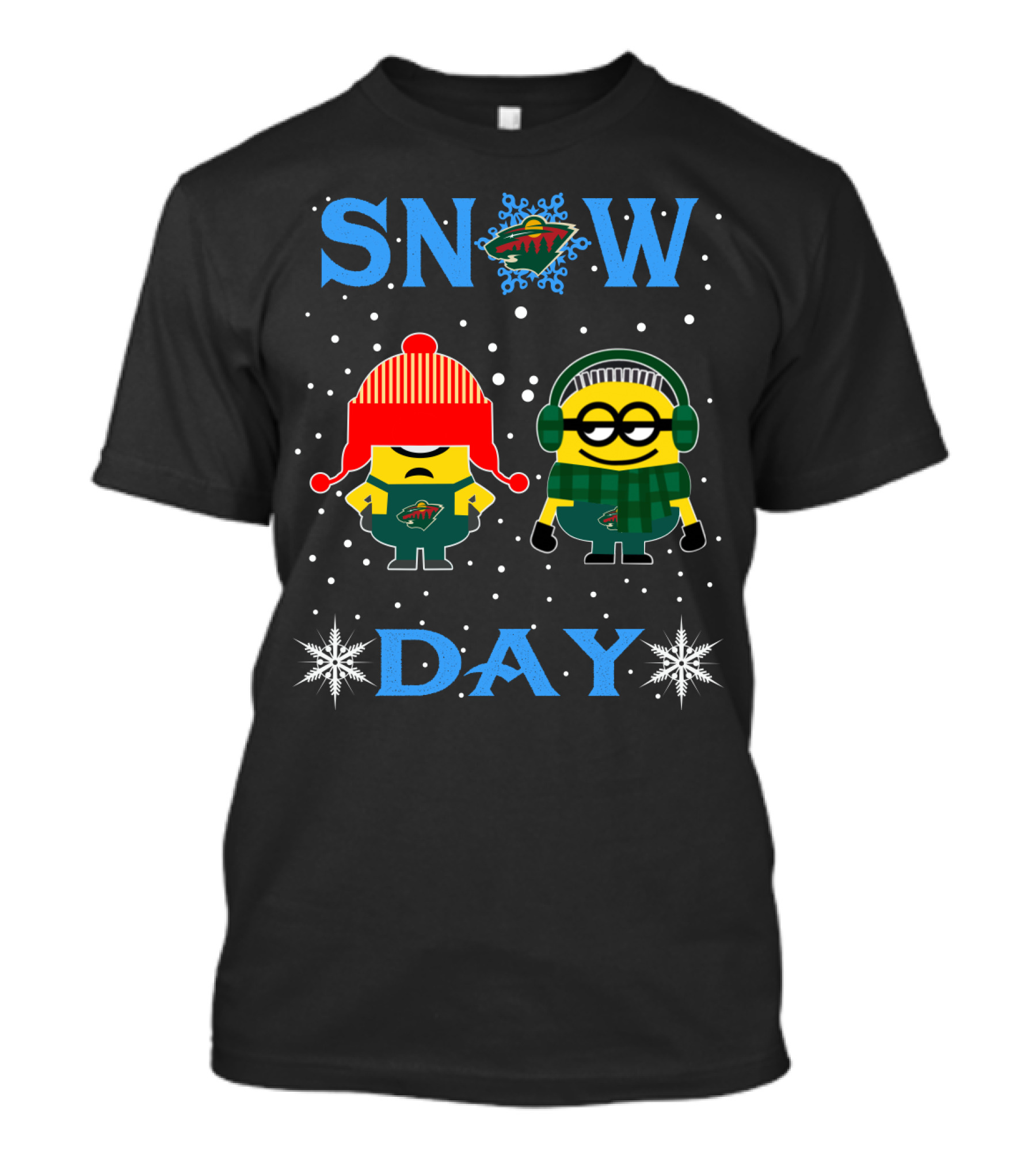 Snow Day Minnesota Wild Minion Fans T-Shirt