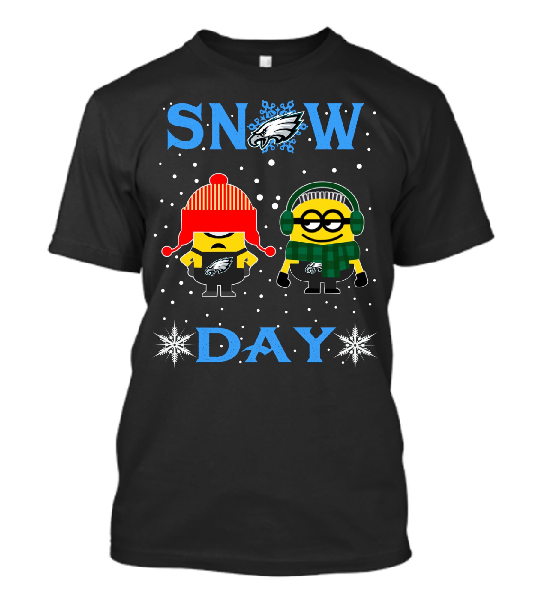 Snow Day Philadelphia Eagles Minion Winter Fun T-Shirt