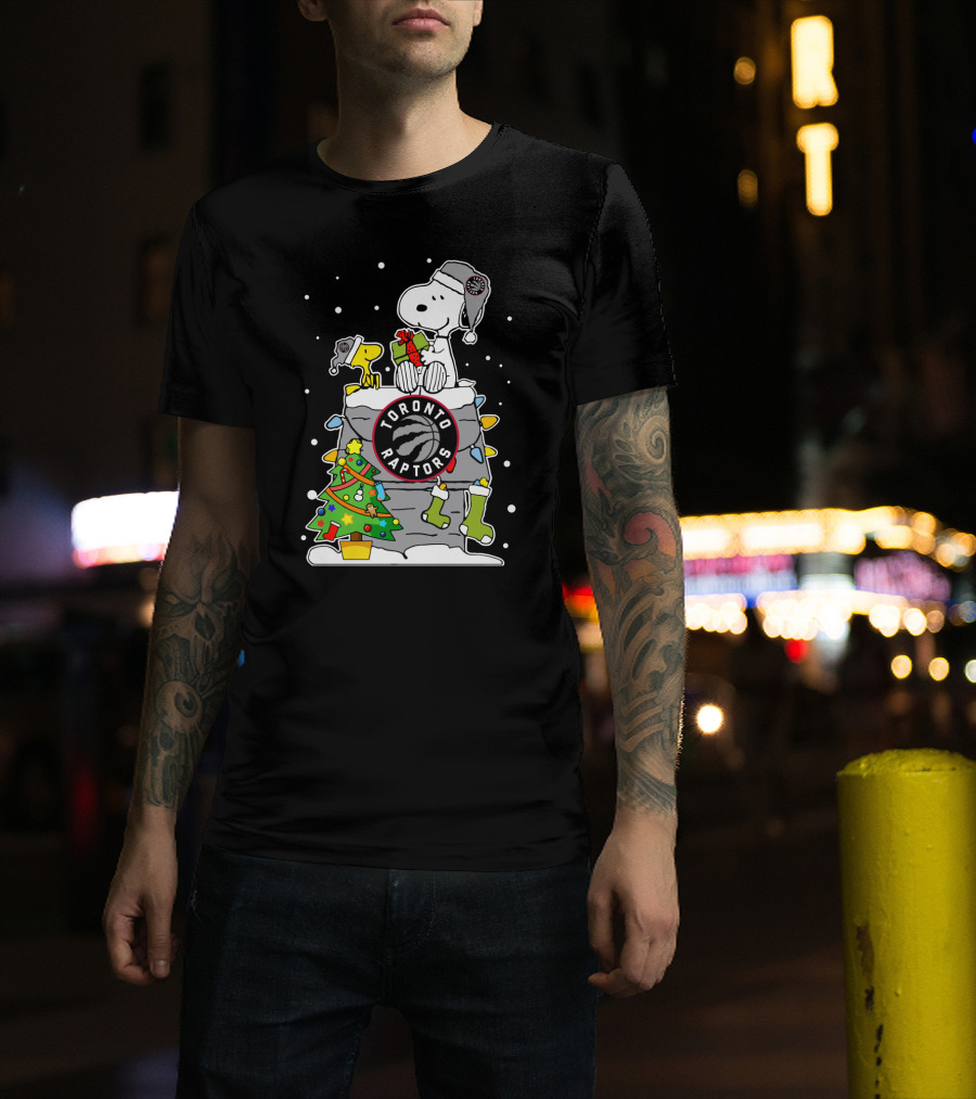 Toronto Raptors Snoopy Holiday Christmas Fans T-Shirt