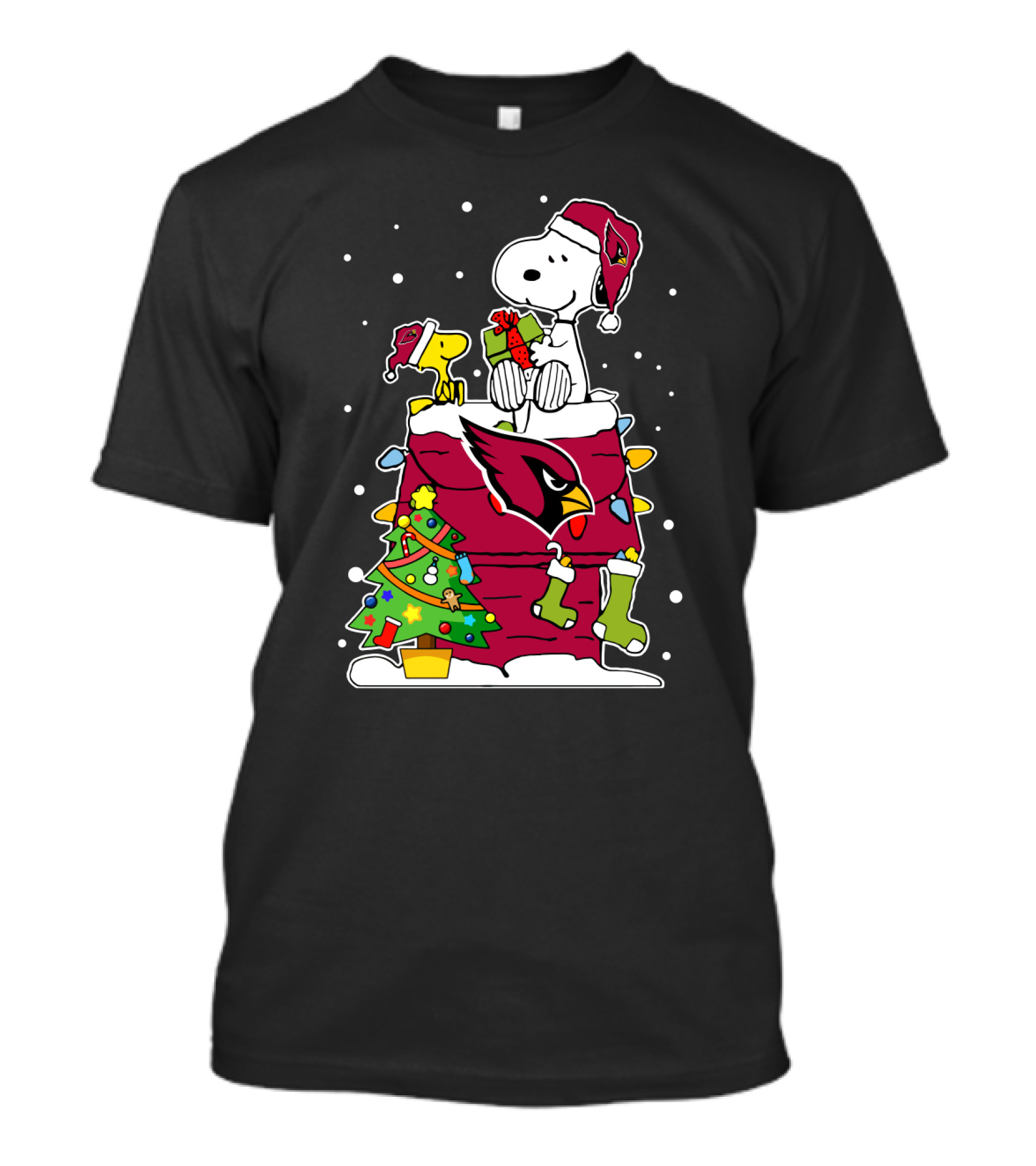 Arizona Cardinals Christmas Snoopy Holiday Festivities T-Shirt