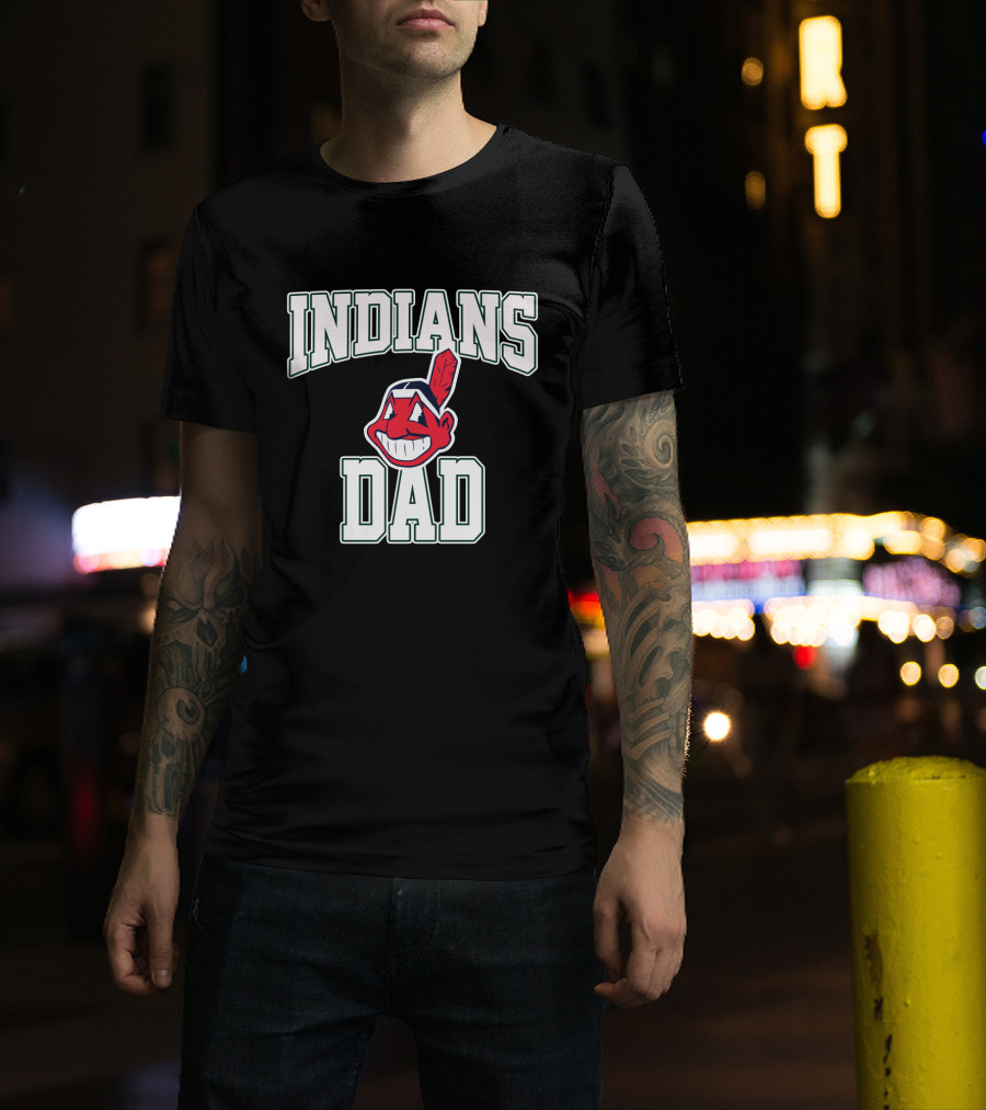 Indians Dad Cleveland Baseball Logo Enthusiast T-Shirt