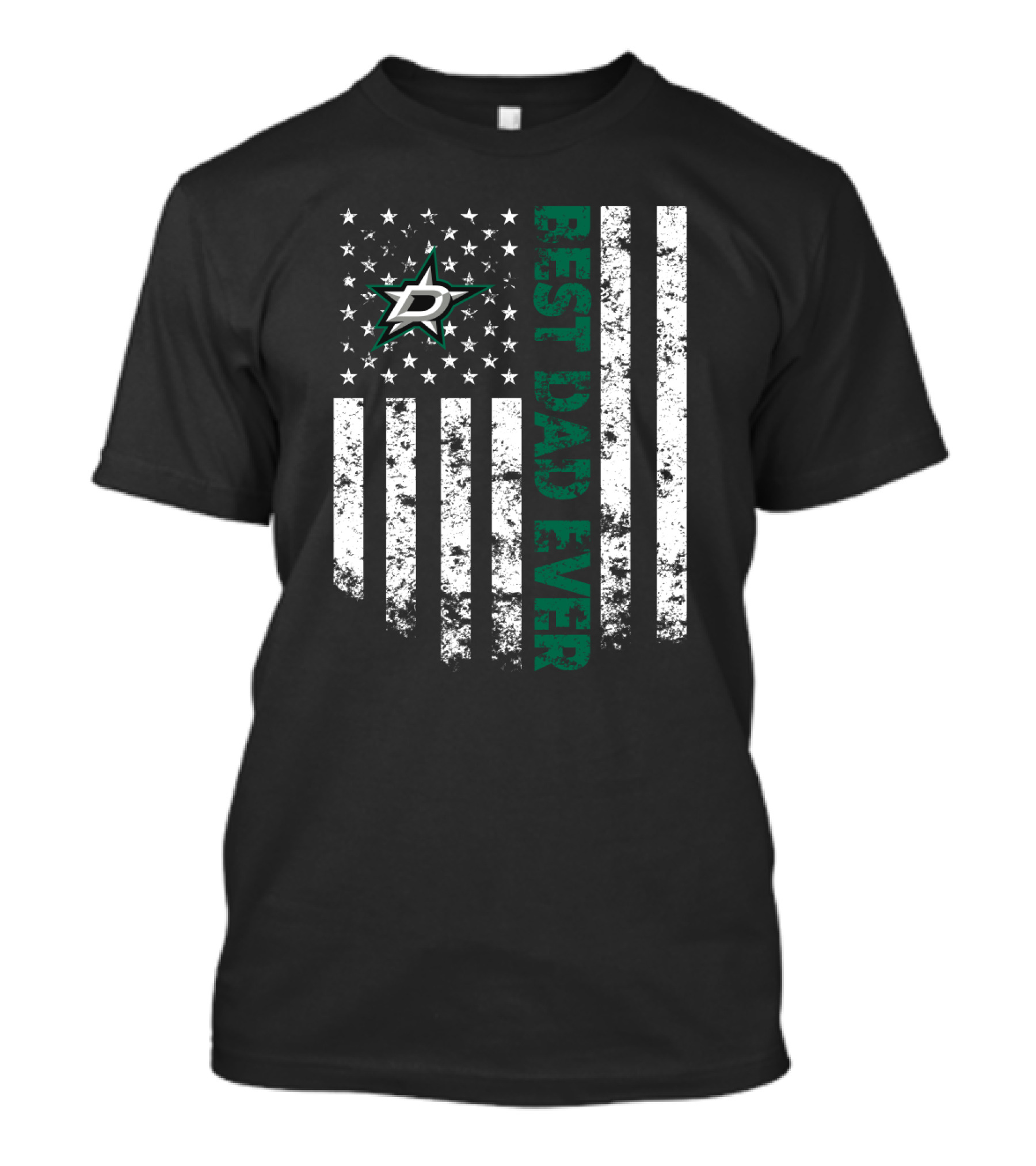 Dallas Stars Best Dad Ever Flag T-Shirt