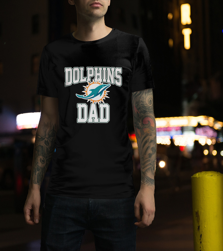 Dolphins Dad Father's Day Miami Dolphins T-Shirt