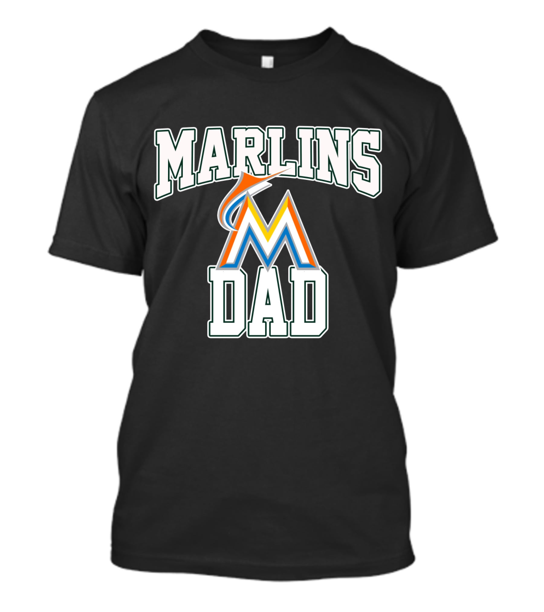 Marlins Dad Baseball Fan Apparel Miami Sports Gift T-Shirt