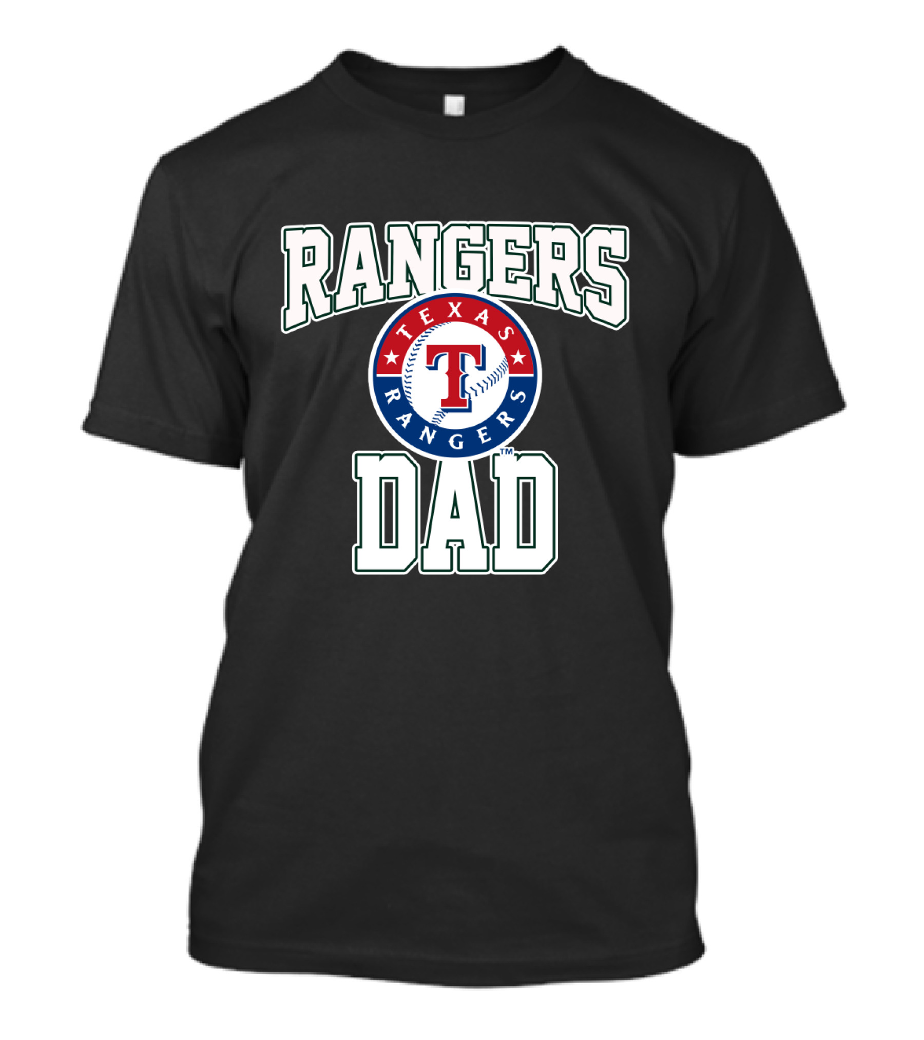 Texas Rangers Dad Baseball Emblem With Rangers T-Shirt