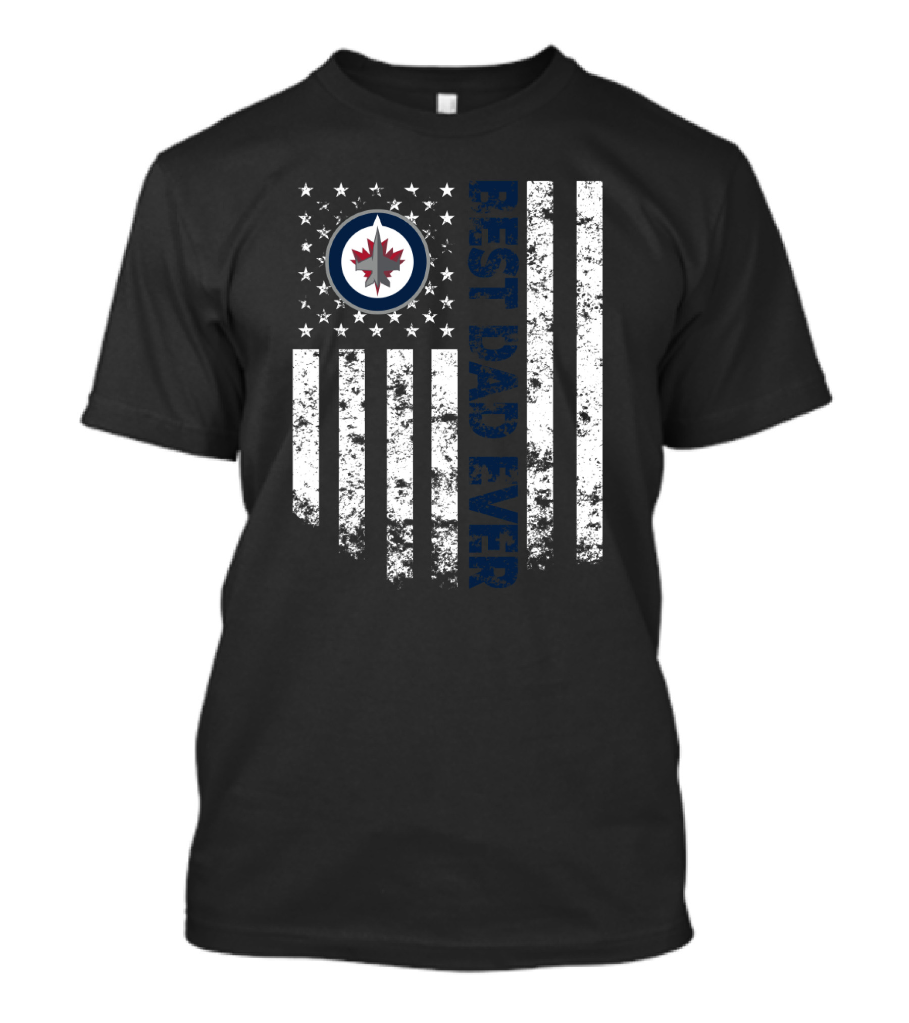 Best Winnipeg Jets Dad Ever American Flag T-Shirt
