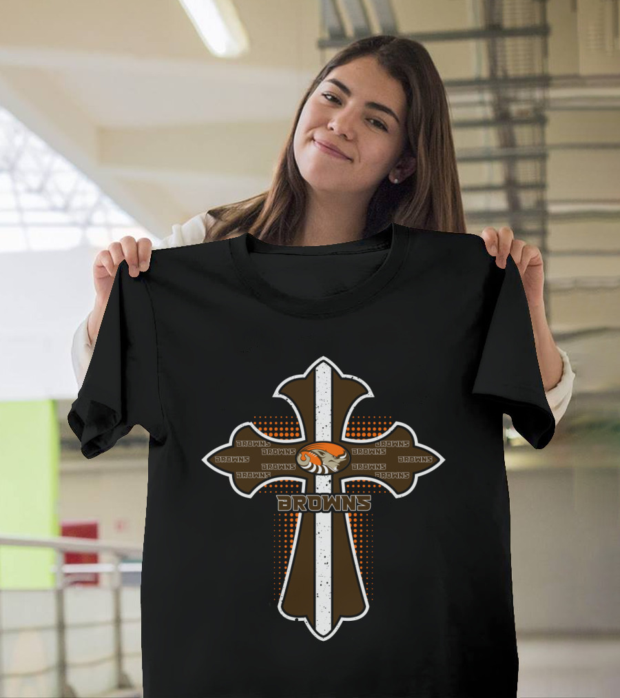 Cross Browns Fans Jesus Cleveland T-Shirt