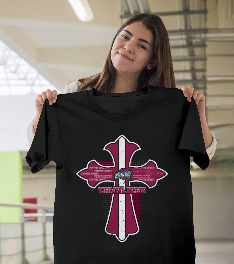 Cleveland Cavaliers Cross Design For Faithful Fans T-Shirt