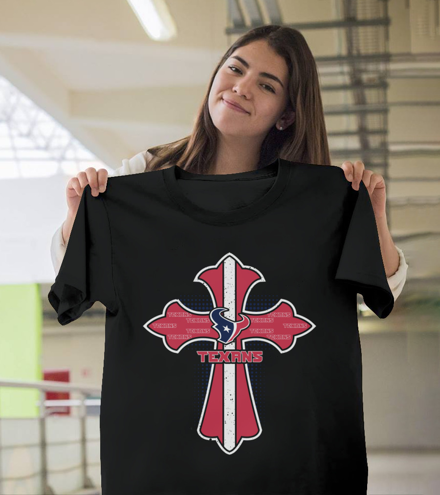 Texans Faithful Jesus Cross Houston Fans T-Shirt