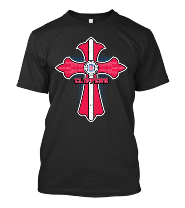 Cross Symbol With La Clippers Logo And Text For Fans T-Shirt