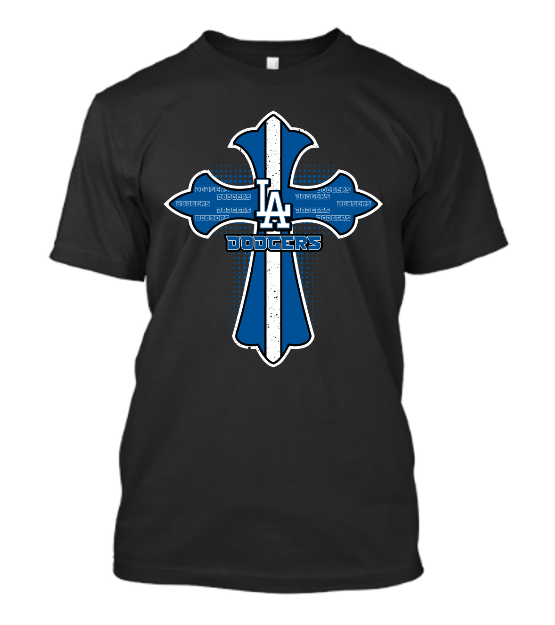 Los Angeles Dodgers Cross Design For Jesus Fans T-Shirt