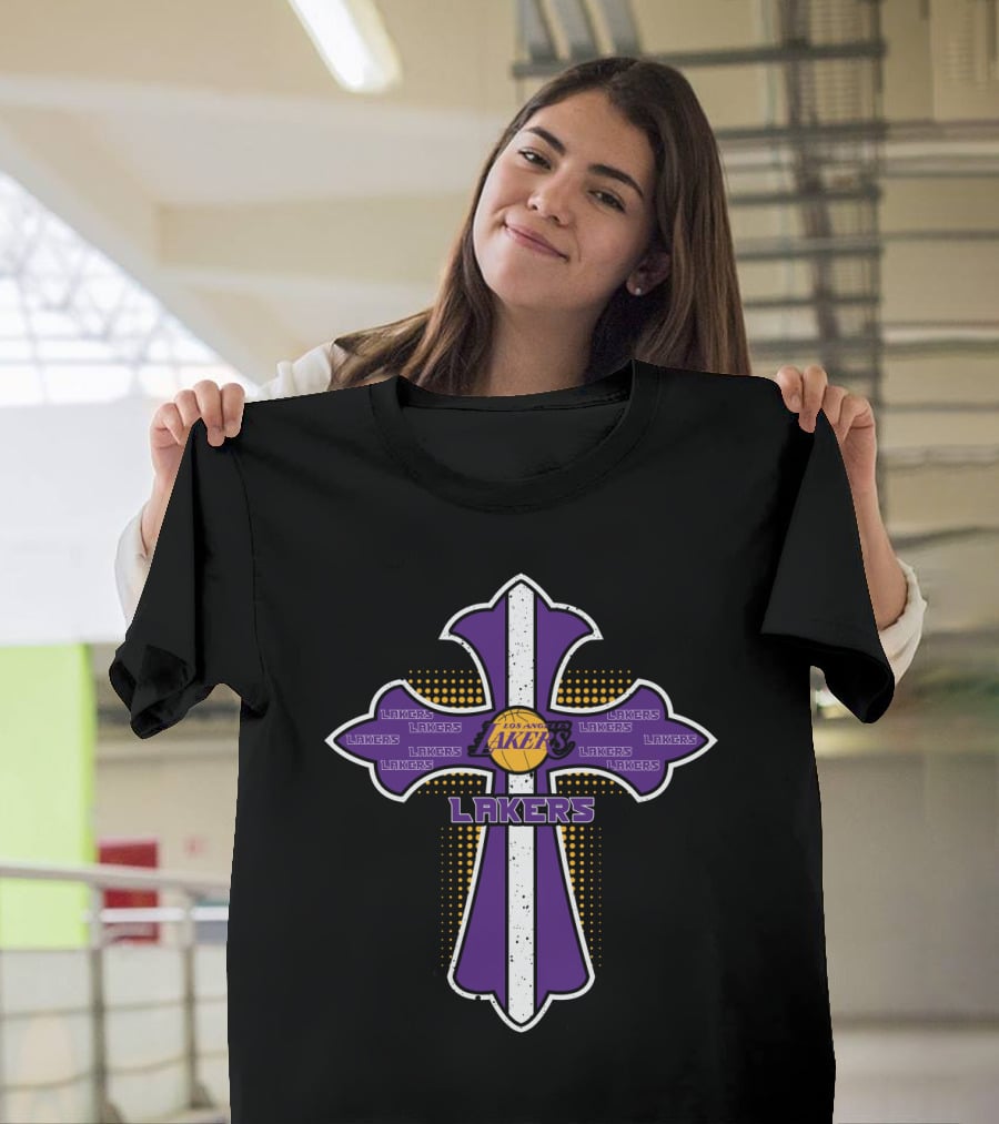 Los Angeles Lakers Cross For Jesus Fans T-Shirt