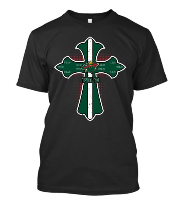 Wild Cross For Jesus And Minnesota Fans Iconic Logo Representation T-Shirt