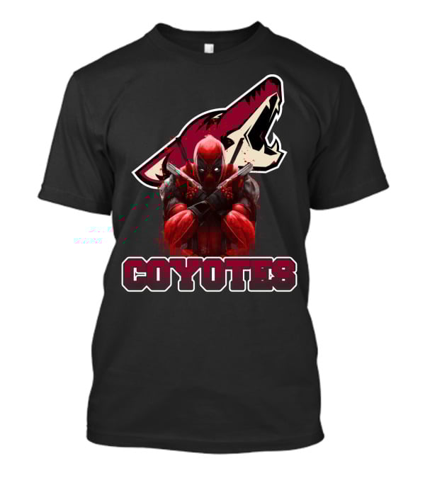 Arizona Coyotes Deadpool Logo Crossover T-Shirt