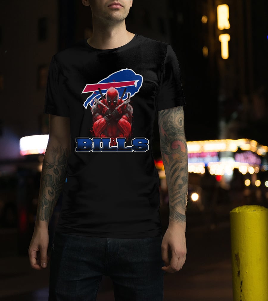 Buffalo Bills Deadpool Crossover Fans Unite T-Shirt