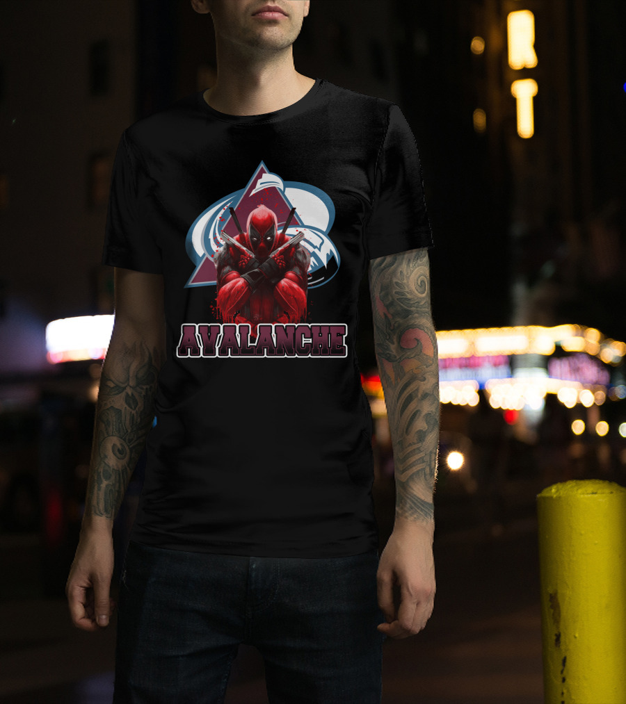 Avalanche Marvel Crossover With Deadpool Colorado Sports Fans T-Shirt