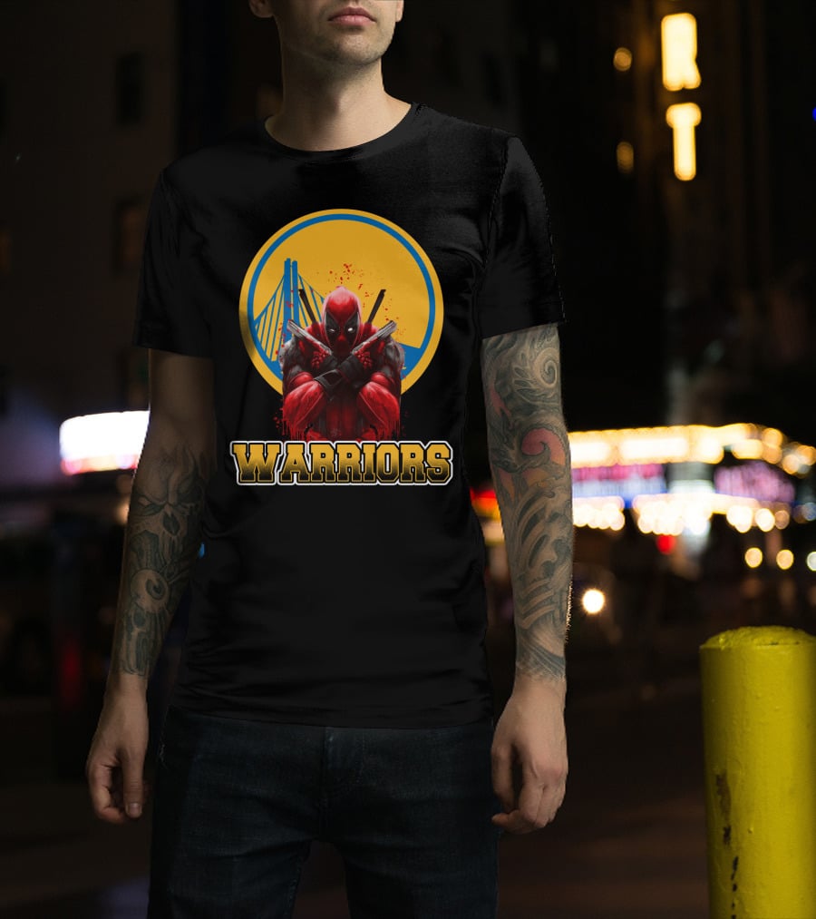Warriors Deadpool Fans Crossover With Golden State T-Shirt