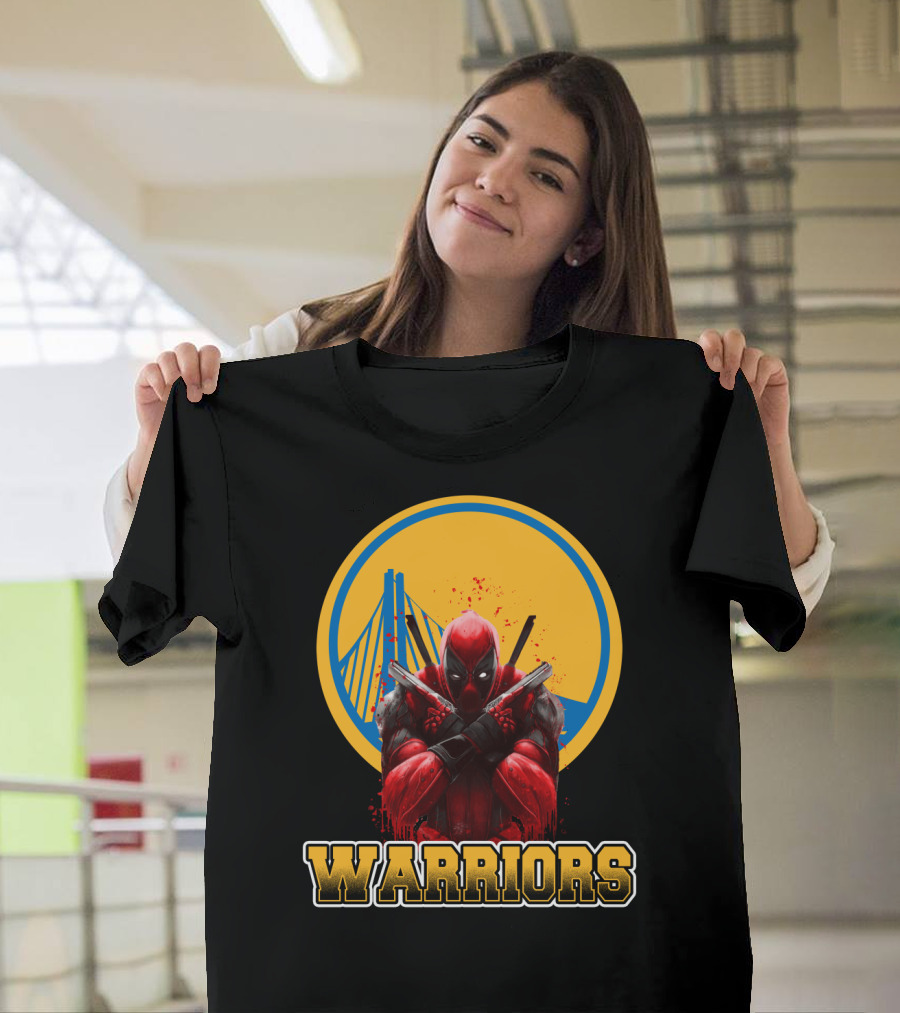 Warriors Deadpool Fans Crossover With Golden State T-Shirt