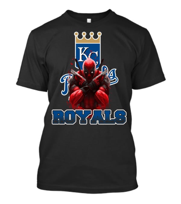 Royals KC Kansas City Deadpool Mashup Fan Crossover T-Shirt