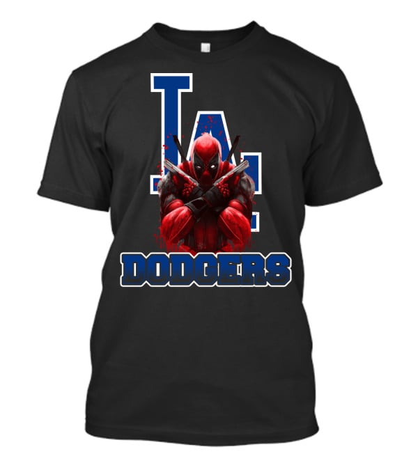 Los Angeles Dodgers Deadpool Crossover Fan Gear T-Shirt