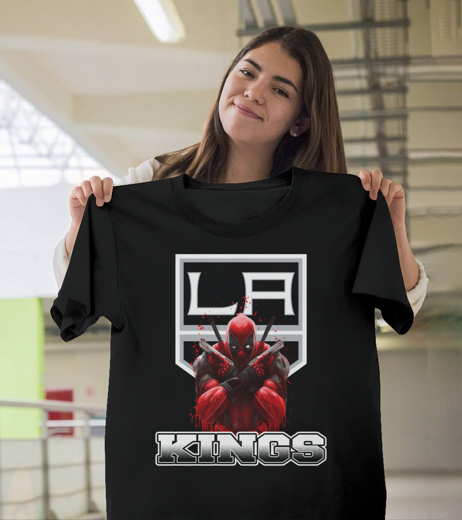 Deadpool LA Kings Collaboration Fan Crossover T-Shirt