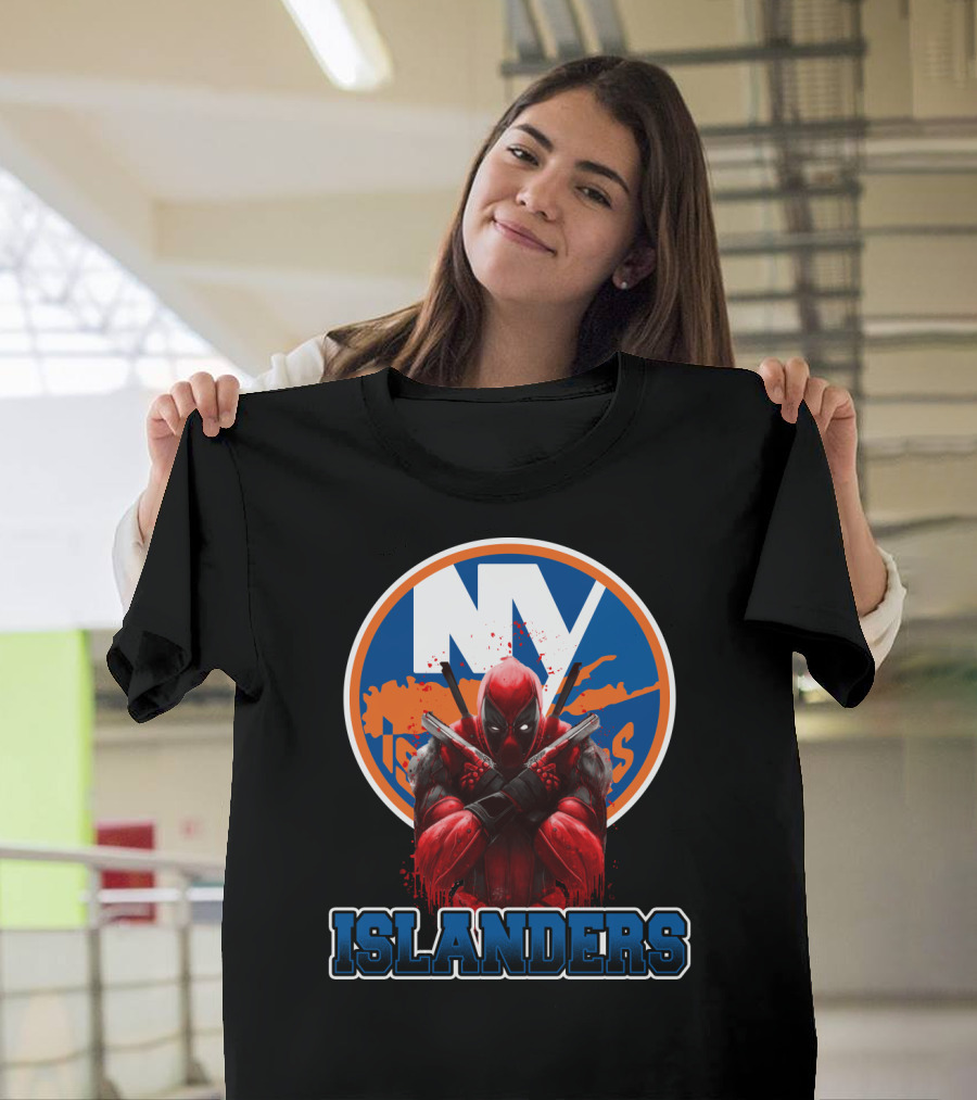 New York Islanders Deadpool Crossover Fans T-Shirt