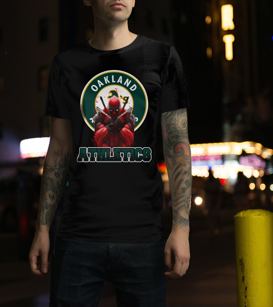 Oakland Athletics Deadpool Crossover Fan T-Shirt