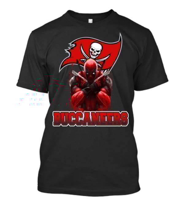 Tampa Bay Buccaneers Deadpool Crossover Fans NFL Football Marvel Comics T-Shirt