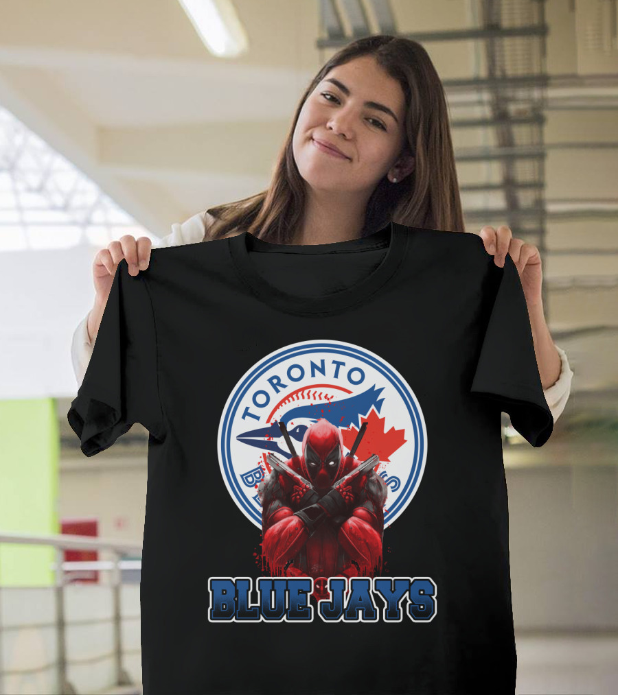 Toronto Blue Jays Deadpool Crossover Fan T-Shirt