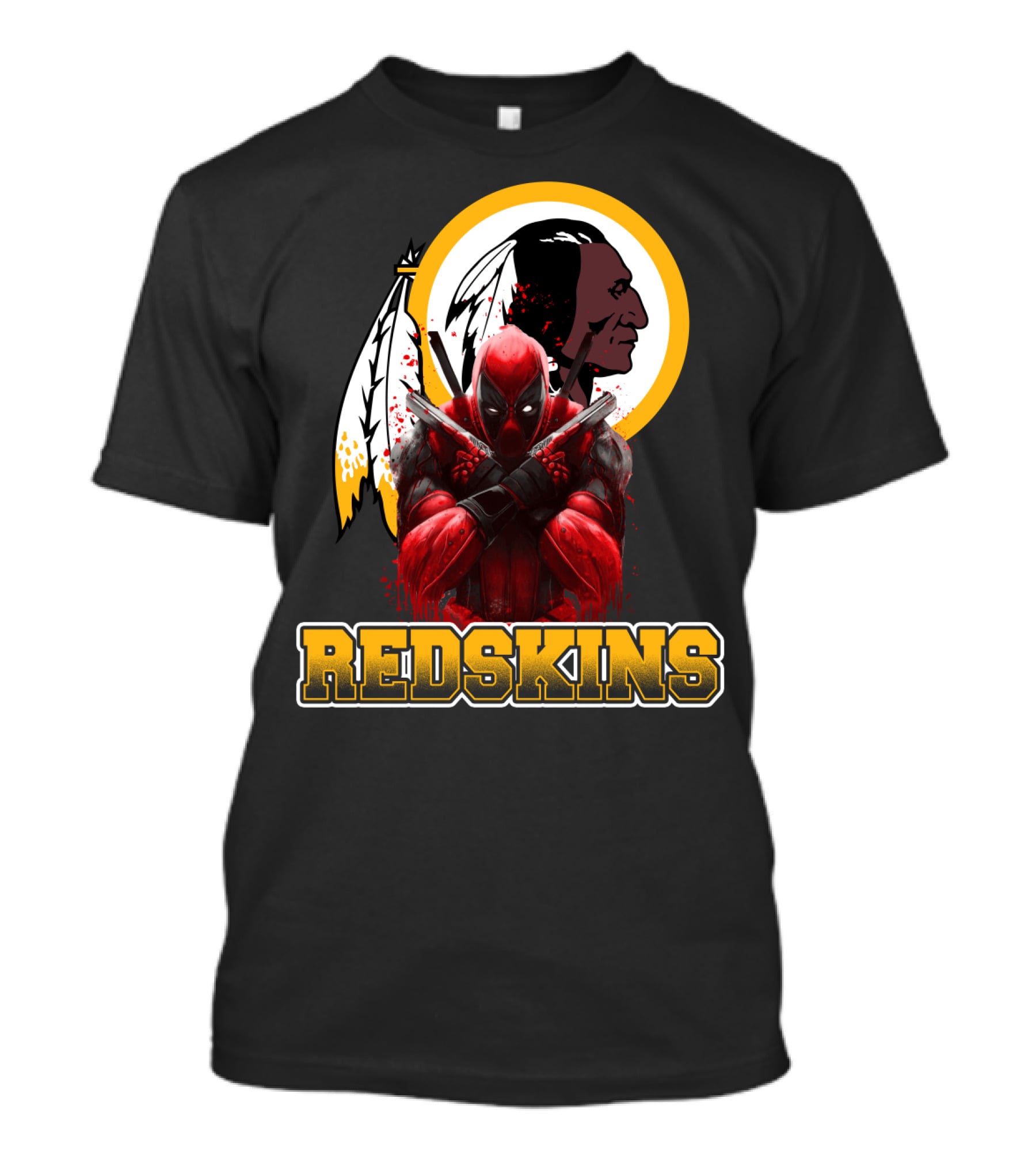 Redskins Deadpool Crossover Nfl Superhero T-Shirt