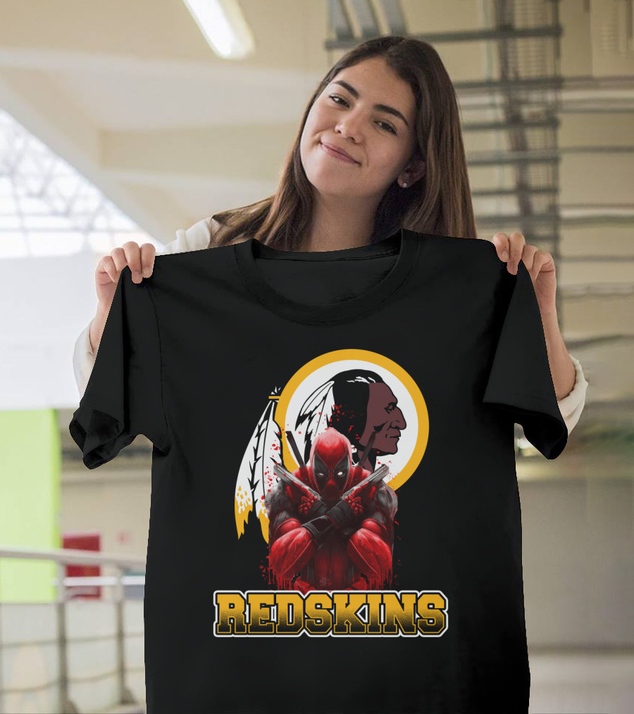 Redskins Deadpool Crossover Nfl Superhero T-Shirt