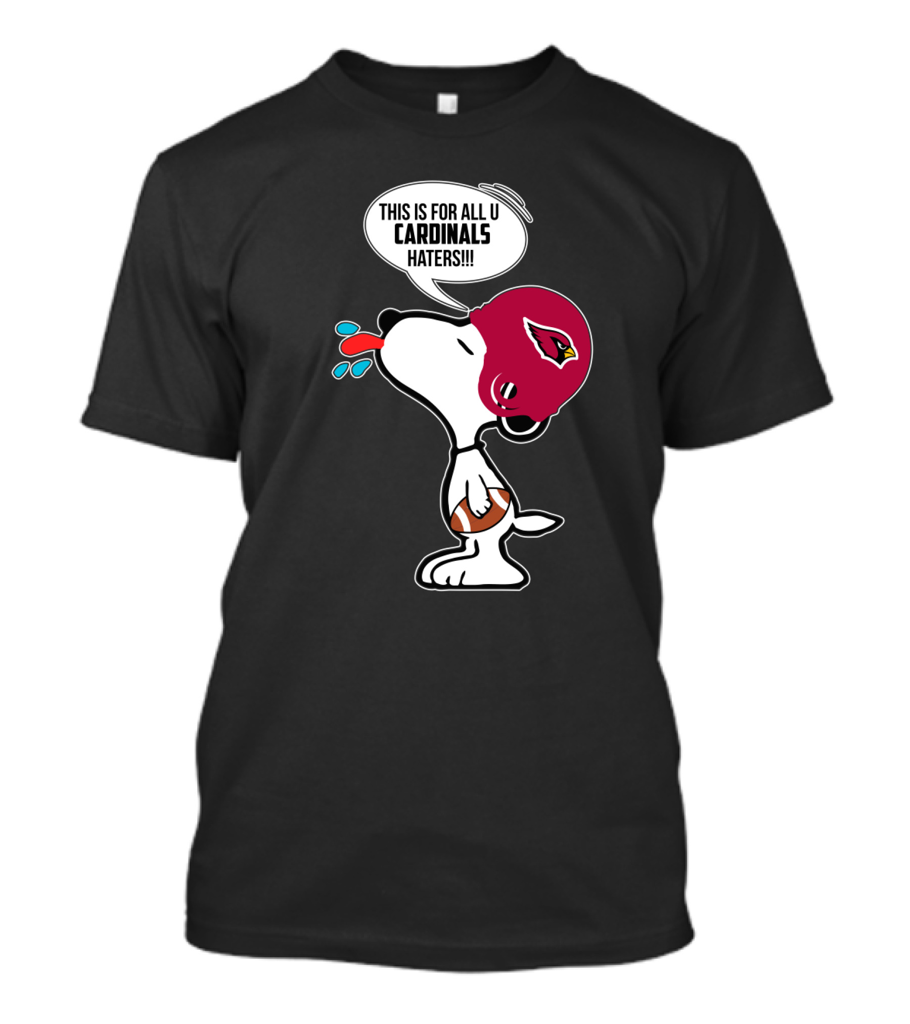 Snoopy Arizona Cardinals Helmet Football Fans Cardinals Haters T-Shirt