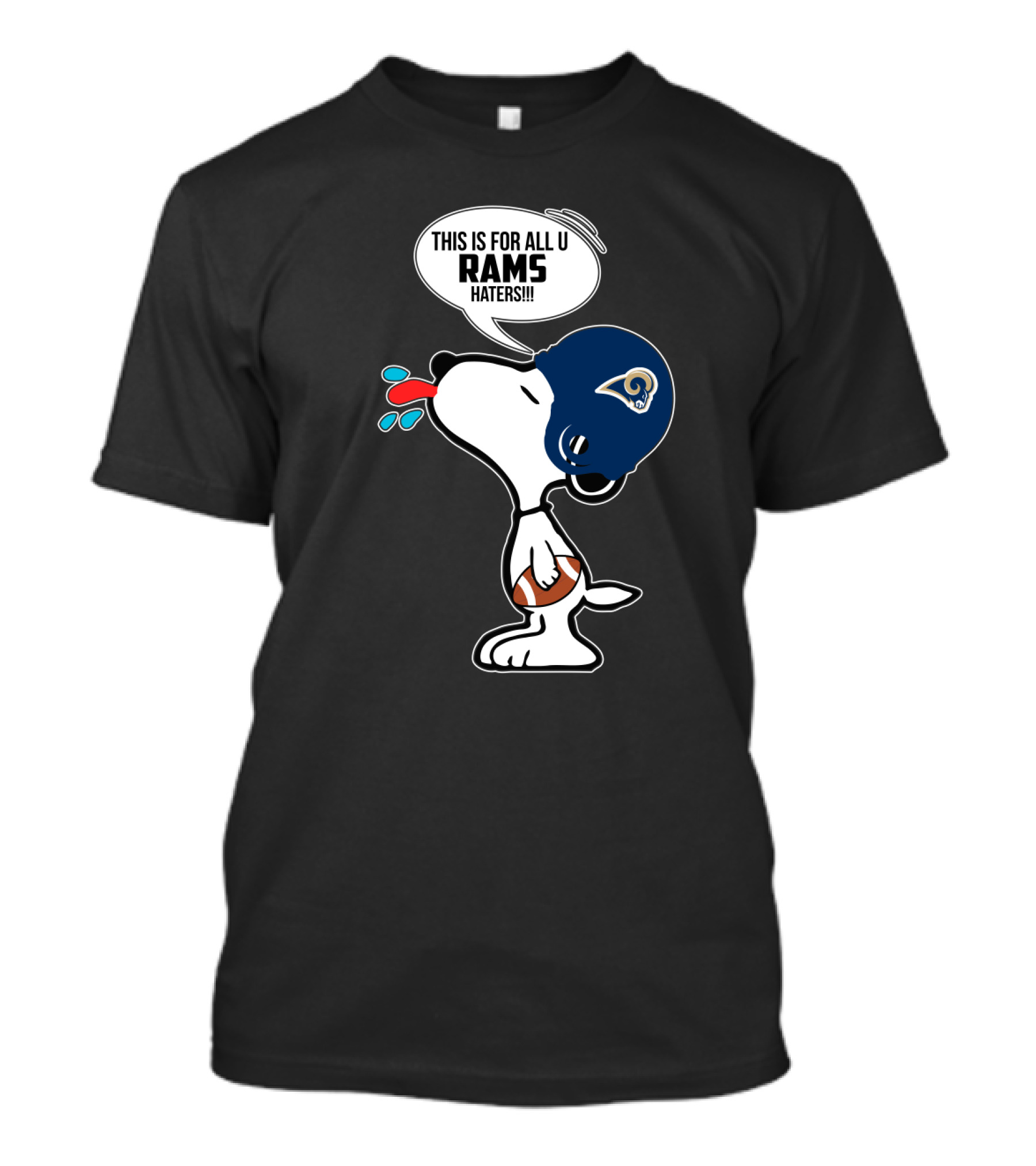 Snoopy Rams Helmet This Is For All You Rams Haters T-Shirt