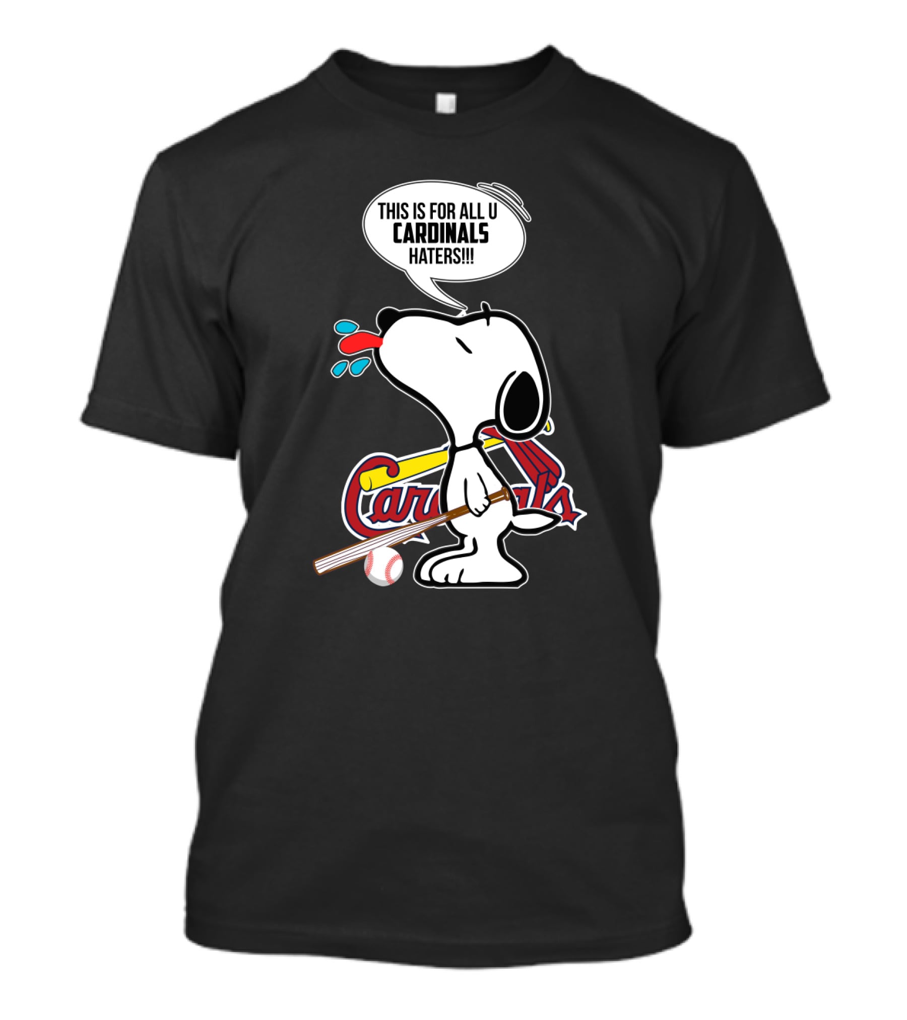 Snoopy MLB Cardinals Defense St. Louis Baseball Fans T-Shirt