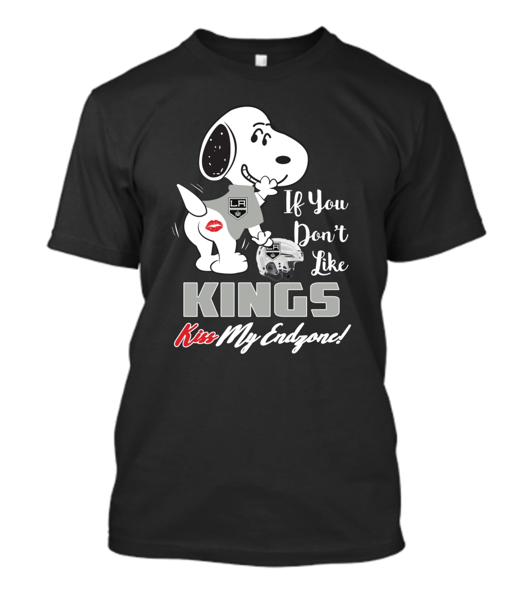 Snoopy If You Don't Like Los Angeles Kings Kiss My Endzone T-Shirt