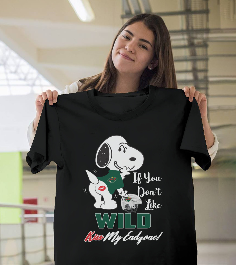 Snoopy If You Don’t Like Minnesota Wild Kiss My Endzone T-Shirt