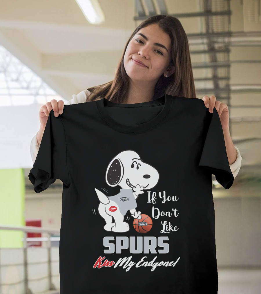 If You Don't Like Spurs Kiss My Endzone Snoopy San Antonio Spurs T-Shirt