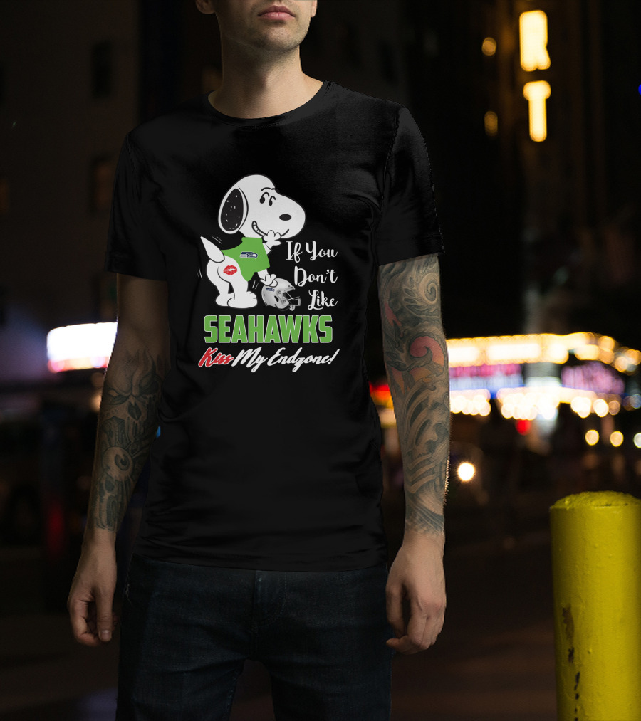 Snoopy Seahawks If You Don’t Like Seahawks Kiss My Endzone T-Shirt